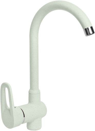 Смеситель AquaGranitEx C-5035 для кухонной мойки, салатовый