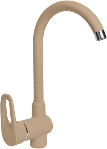 Смеситель AquaGranitEx C-5035 для кухонной мойки, песочный
