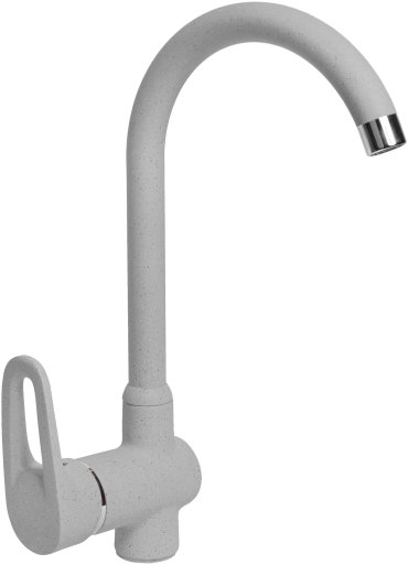 Смеситель AquaGranitEx C-5035 для кухонной мойки, серый