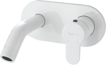 Смеситель Elghansa Roundline 14R0783-White С ВНУТРЕННЕЙ ЧАСТЬЮ, для раковины