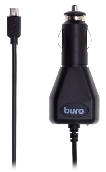 Автомобильное зарядное устройство Buro XCJ-048-EM-2A, 2A, кабель microUSB, черный