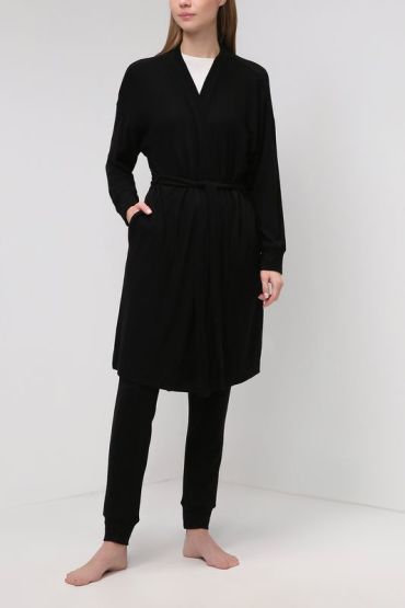 Однотонный халат с поясом NOOM loungewear