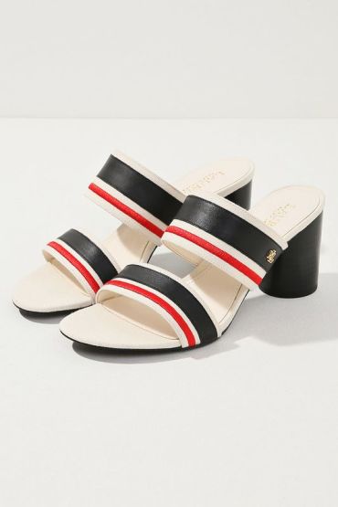 Босоножки на устойчивом каблуке и с контрастными ремнями Lauren Ralph Lauren