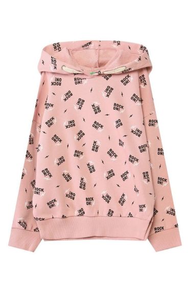 Хлопковое худи с принтом Benetton
