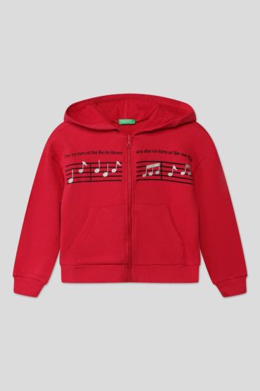Толстовка с принтом Ноты Benetton