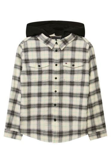 Комбинированная рубашка с капюшоном Tommy Hilfiger