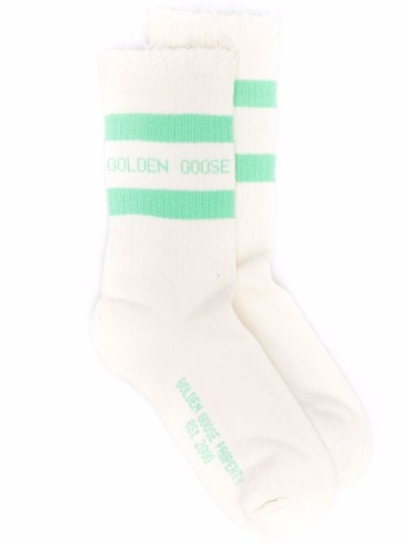 Golden Goose носки с отделкой в полоску