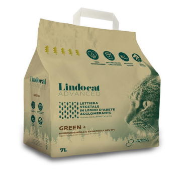 LINDOCAT Наполнитель комкующийся древесный "Advanced Green +" 7л