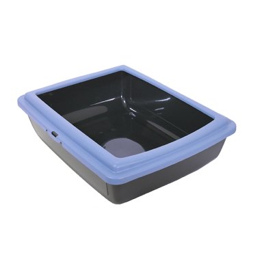Rosewood Туалет для кошек с рамкой "Eco Line", черно-голубой, 48х38х14см (Великобритания)