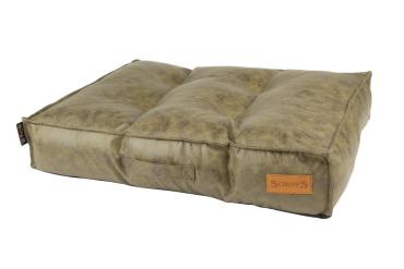 SCRUFFS Матрас для собак "Knightsbridge", экокожа, оливковый , 80x60x18см (Великобритания)
