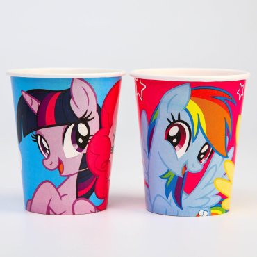 Набор бумажных стаканов, my little pony, 250 мл, 10 шт Hasbro