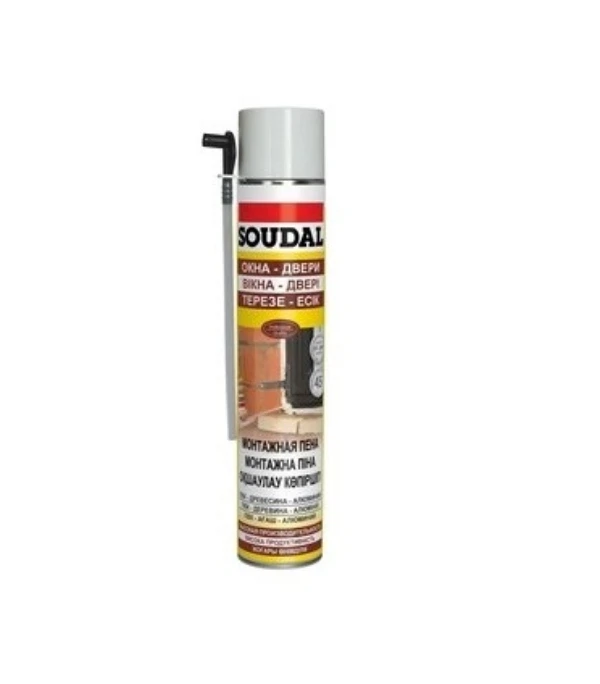 монтажная пена soudal окна и двери летняя 300мл