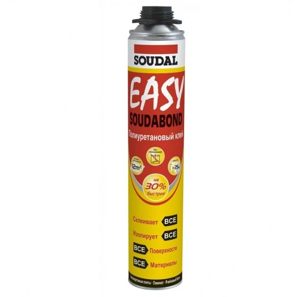 клей-пена полиуретановая soudal профи 750мл для гипсокартона, панелей, минваты