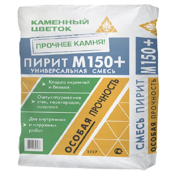 смесь сухая универсальная м150+ каменный цветок, 25 кг