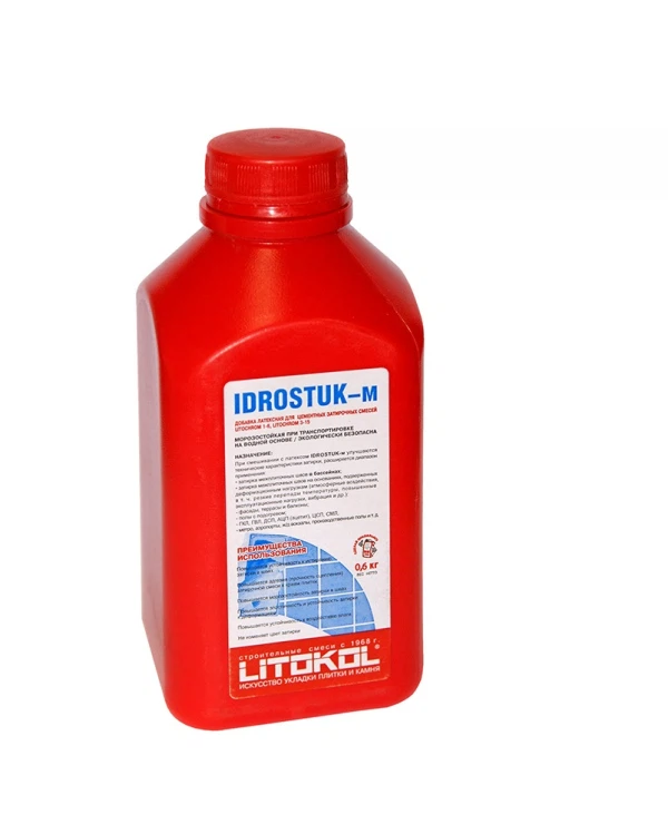 латексная добавка для затирки litokol idrostuk - m, 0,6кг