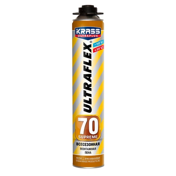пена монтажная krass ultraflex 70 проф. всесезонная
