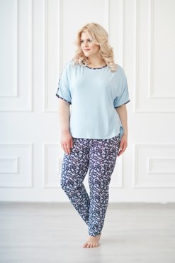 Жен костюм арт 19-0136 Голубой р 46 625₽
