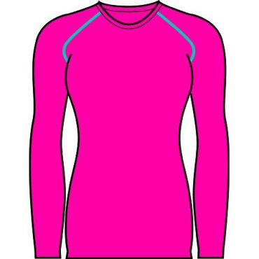Термокофта Mico Women Long Sleeve Round Neck Magenta 2691₽