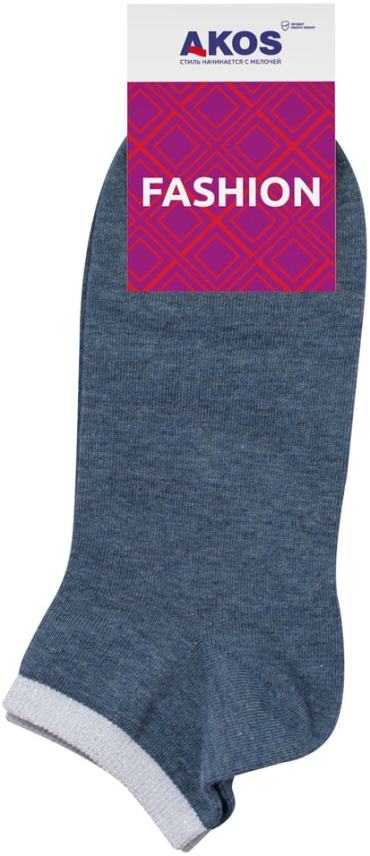 Носки женские Akos Fashion джинсовый меланж р21-23 180₽