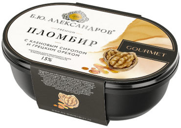 Мороженое БЮАлександров Пломбир Кленовый сироп и грецкий орех 450г 697₽