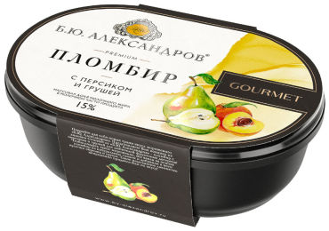 Мороженое БЮАлександров Пломбир Персик-груша 450 г 516₽