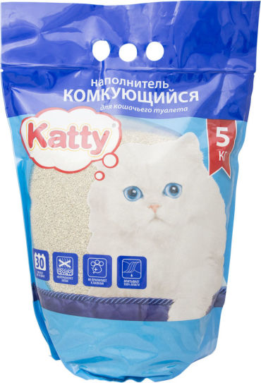 Наполнитель для кошачьего туалета Katty комкующийся 519кг 181₽