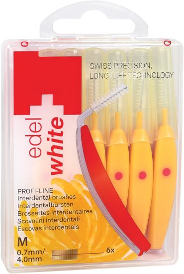 Ершик межзубный EdelWhite Profi-Line M 07мм с защитными колпачками 6шт 421₽