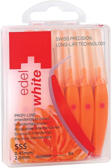 Ершик межзубный EdelWhite Profi-Line SSS 045мм с защитными колпачками 6шт 421₽