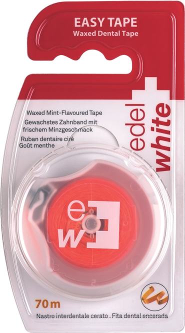 Зубная лента EdelWhite Easy Tape вощеная с мятным вкусом 70м 476₽