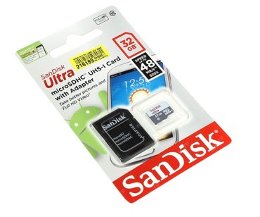 Карта памяти SanDisk 32Gb 10 класс с переходником SD фото 2 1290₽
