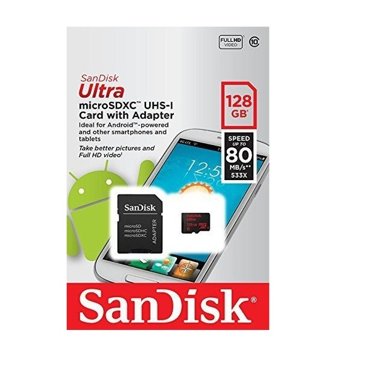 Карта памяти SanDisk microSDHC 128Gb Class10 Ultra UHS-I фото 2 2690₽