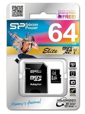 Карта памяти Silicon Power Micro SD 64 GB XC-1 Class 10 фото 2 1790₽