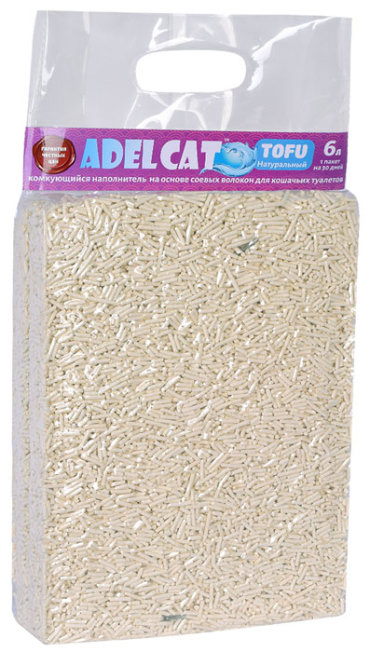 Наполнитель Adel Cat Tofu Натуральный комкующийся соя 25кг 6 л 748₽