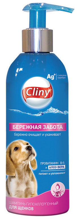 Шампунь для собак Cliny K305 Бережная забота для щенков 200мл 200 мл 328₽