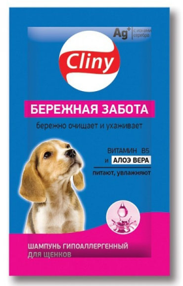Шампунь для собак Cliny K316 саше Бережная забота 10 мл 20₽
