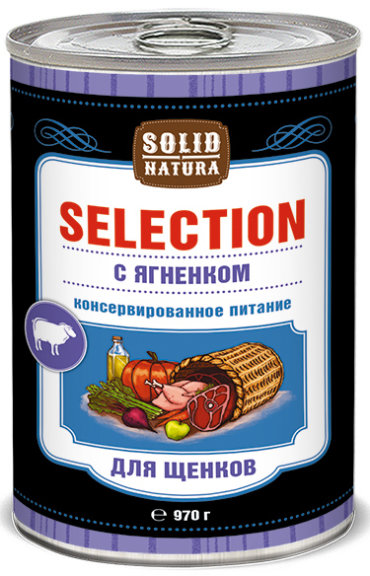 Влажный корм для щенков Solid Natura Selection Ягненок 097 кг 329₽