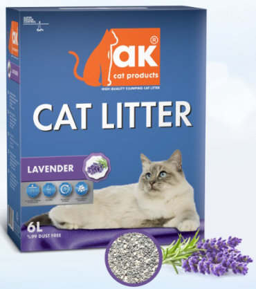 Наполнитель AK Cat Лаванда комкующийся бентонит лаванда 55кг 6 л 880₽
