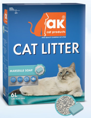Наполнитель AK Cat Марсельское мыло комкующийся бентонит марсельское мыло 55кг 6 л 880₽