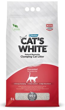 Наполнитель Cats White Natural натуральный без ароматизатора комкующийся бентонит 425кг 5 л 790₽