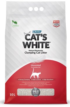 Наполнитель Cats White Natural натуральный без ароматизатора комкующийся бентонит 85кг 10 л 1495₽