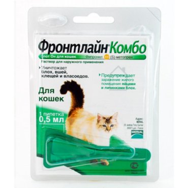 Фронтлайн Комбо от блох и клещей капли на холку 1 пипетка 714₽
