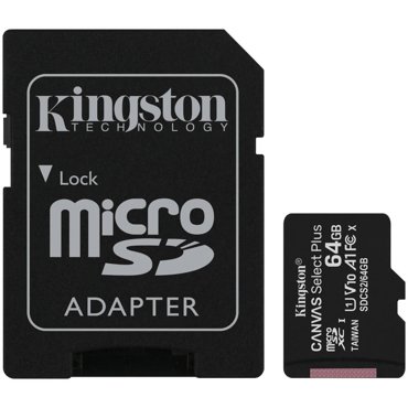Карта памяти Kingston Canvas Select Plus MicroSD 64GB Class 10 1190₽