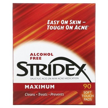 Stridex Одношаговое средство от угрей максимальная сила без спирта 90 мягких салфеток 1750₽