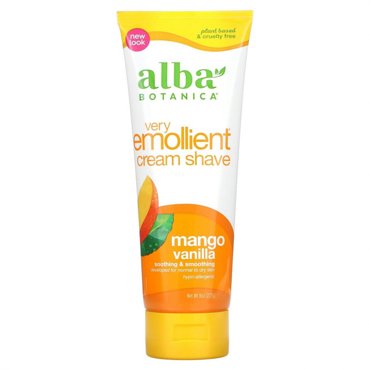 Alba Botanica Натуральный смягчающий крем для бритья Манго и ваниль 8 унций 227 г 1450₽