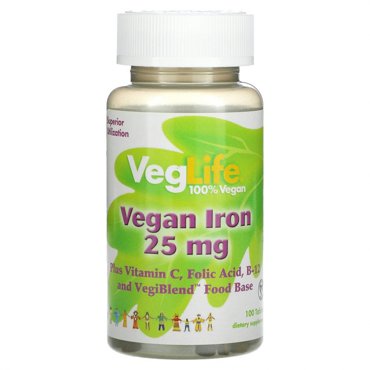 VegLife Железо растительного происхождения 25 мг 100 таблеток 960₽
