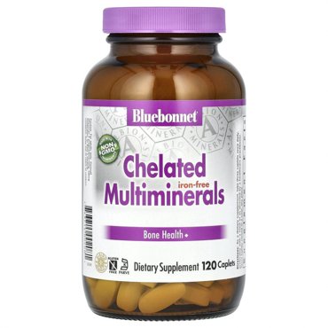 Bluebonnet Nutrition Хелатные мультиминералы без железа 120 капсул 4690₽