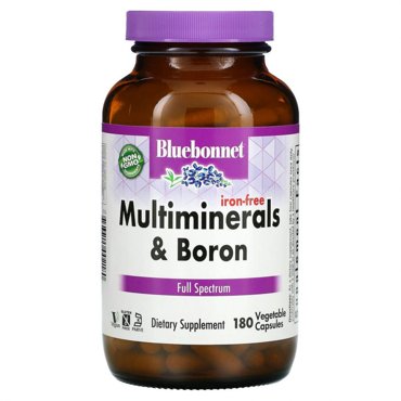 Bluebonnet Nutrition Мультиминералы с бором без железа 180 растительных капсул 5350₽