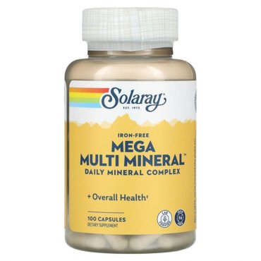 Solaray Mega Multi Mineral Без железа в составе 100 капсул 1800₽