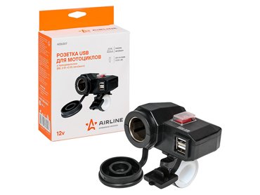 Розетка USB для мотоцикла Airline с прикуривателем 5V 21А21А вклвыкл AEBJ207 813₽