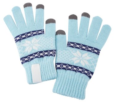 Теплые перчатки для сенсорных дисплеев Проект 111 Snowflake Light Blue 279444 286₽